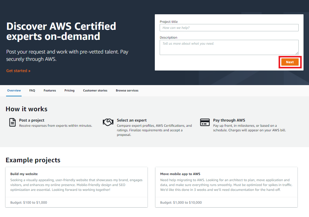 AWS IQ Make Request